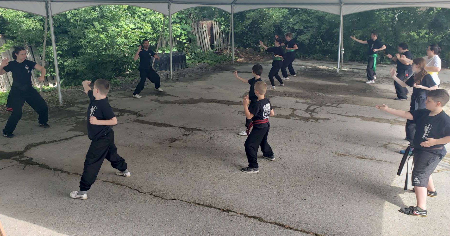 outdoor kung fu kids